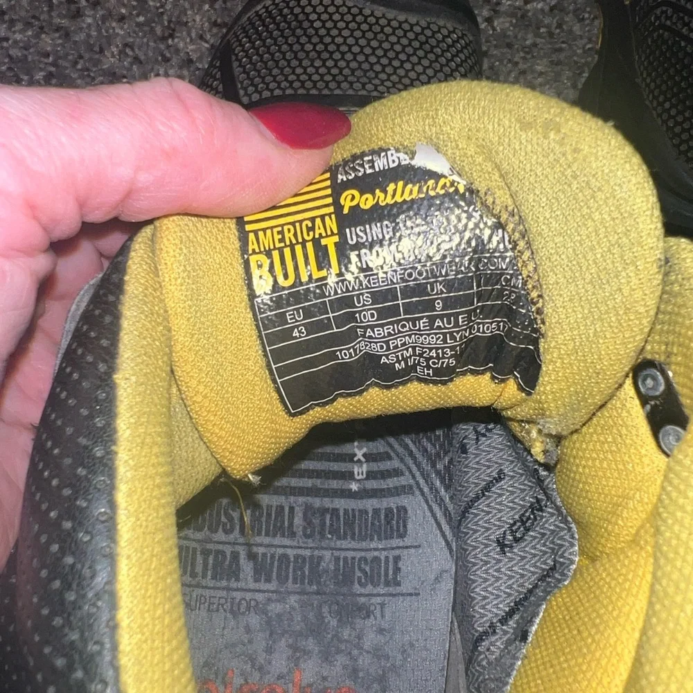 Men's Keen American Built Black Waterproof Steel Toe Work Boots Size 10 D - Picture 6 of 9